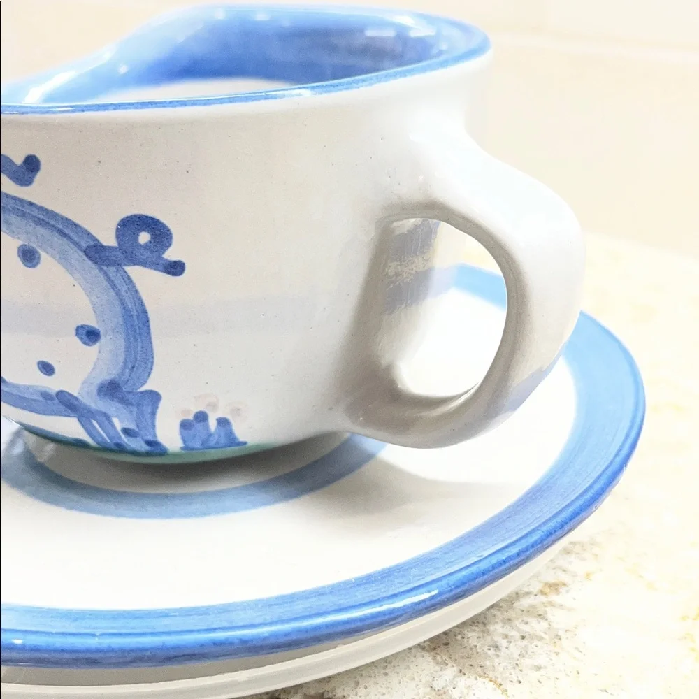 M A Hadley Salad Dessert Plate paired with Pig Open Sauce Gravy Boat - Picture 3 of 12